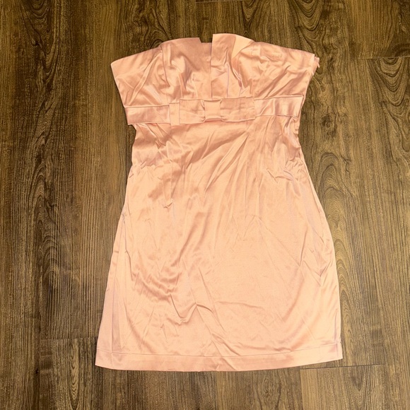 NWOT Vintage Y2K Forever 21 Pink Bow Mini Dress - Medium - Picture 1 of 3